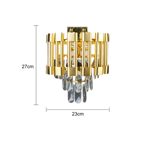  صورة منتج إضاءة ابليك حائط مودرن ذهبي E14*2L موديل WA/D6260/2W/GD