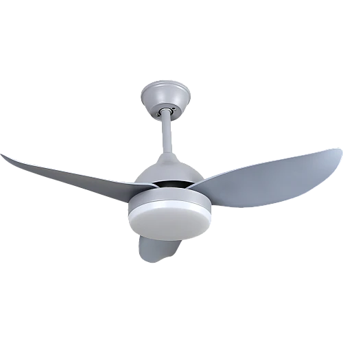 مروحة سقف مودرن مع غطاء رمادي لون الانارة 3اضاءات