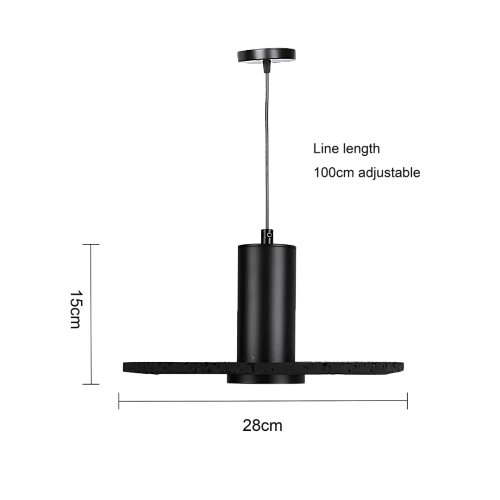 علاقي مودرن اسود E27*1L قطر 28 سم
