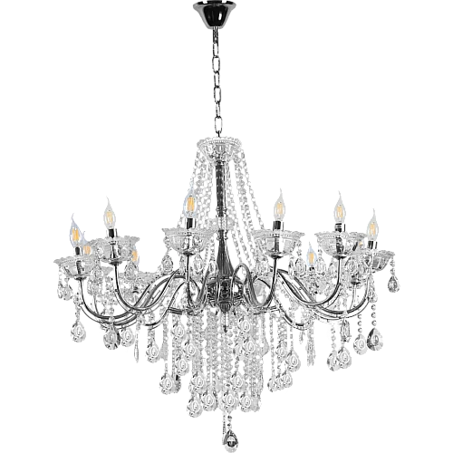 علاقي مودرن فضي + شفاف E14*12