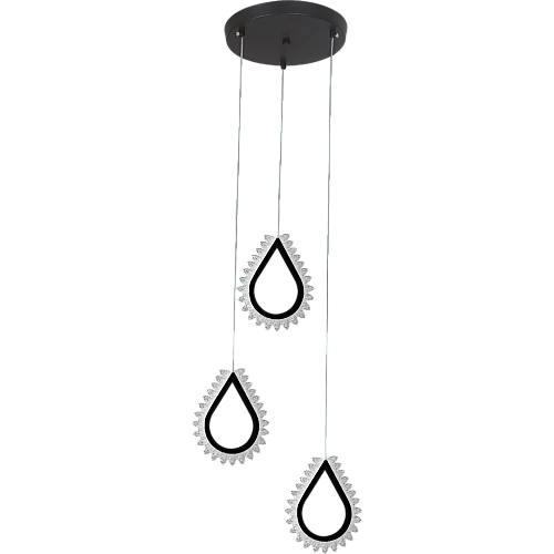 علاقي مودرن اسود لون الانارة 3 اضاءات واط 42