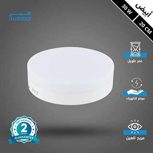 كشاف لطش ليد بنل لون الانارة ابيض 20 سم 30 واط