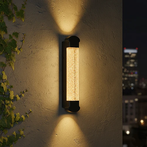 ابليك خارجي فاخر اسود لون الانارة اصفر