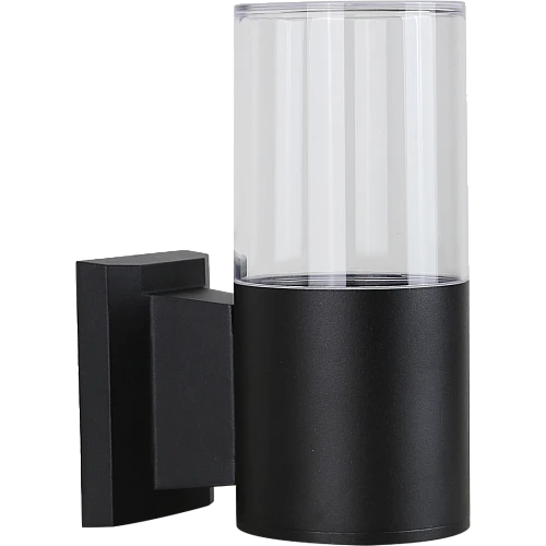 إضاءة جداري خارجي اسود مع شفاف E27 مفرد