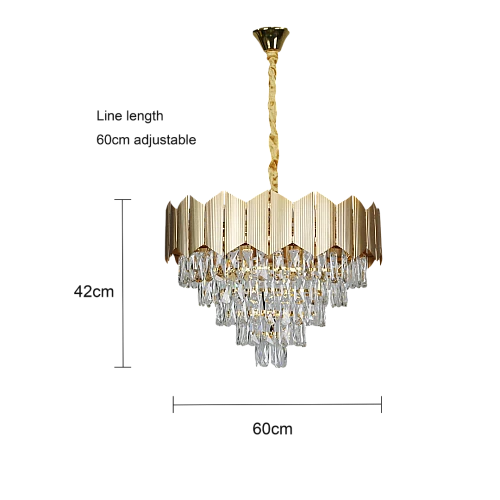 نجف مودرن ذهبي E14*9L مقاس 60 سم