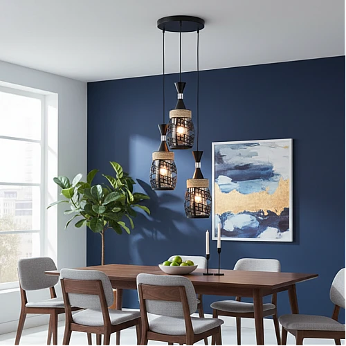 علاقي مودرن اسود E27*3