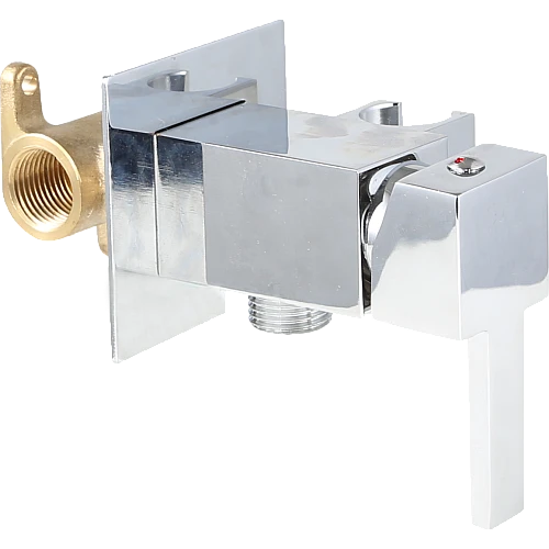 خلاط شطاف مخفي مربع كروم مع القلب