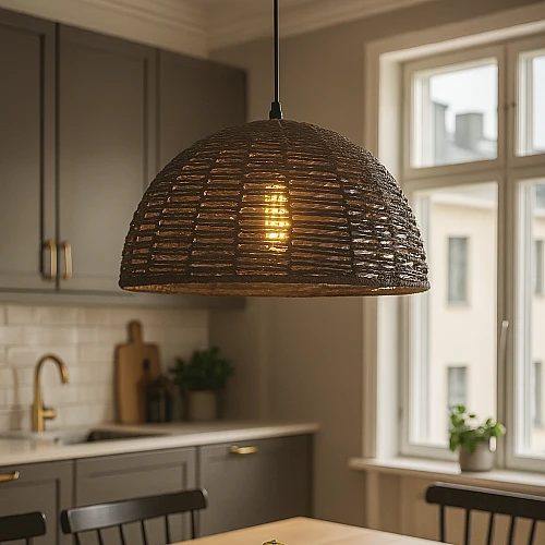 نجف مودرن اسود E27*1 مقاس 50 سم