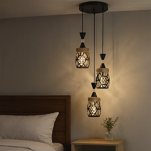 علاقي مودرن اسود E27*3