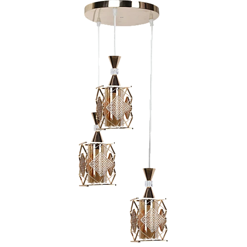 علاقي مودرن ذهبي E27*3