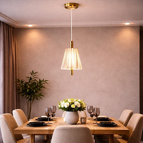 علاقي مفرد مودرن ذهبي لون الانارة 3 اضاءات 12 واط