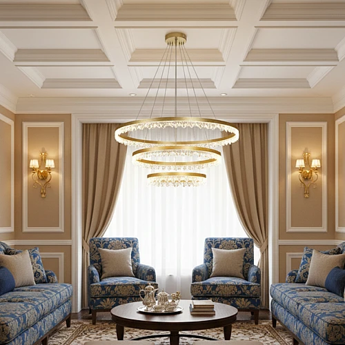 علاقي مودرن ذهبي لون الانارة 3اضاءات واط 135