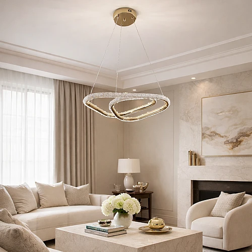 علاقي مودرن ذهبي لون الانارة 3 اضاءات واط 55