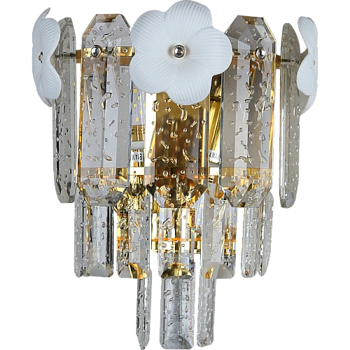 إضاءة ابليك حائط ذهبي كريستال E14*2L