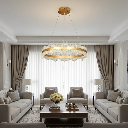 علاقي مودرن ذهبي لون الانارة 3 اضاءات 85 واط مقاس 600 ملم