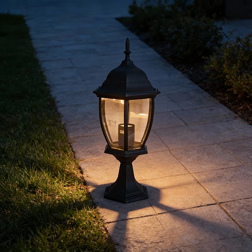 فانوس ارضي نحاسي كبير