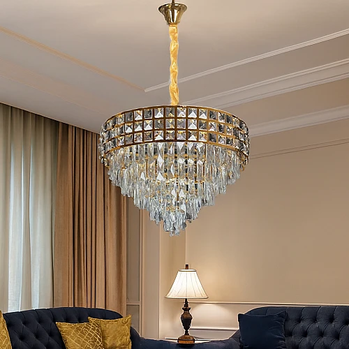 نجف مودرن ذهبي E14*9 مقاس 600 ملم