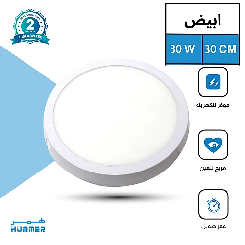 كشاف لطش ليد بنل لون الانارة ابيض 30 سم 30 واط