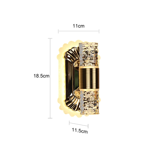 ابليك جداري مودرن ذهبي لون الانارة 3اضاءات