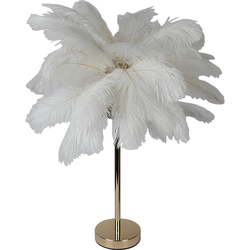 اباجورة طاولة بتصميم ريش نعام للديكور المنزلي