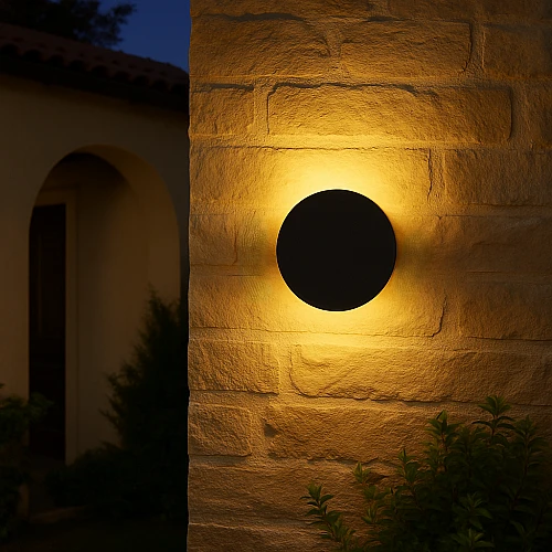 كشاف بوابة اسود لون الانارة اصفر 10W