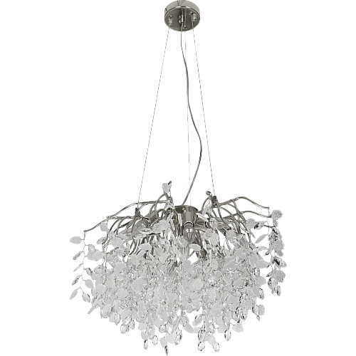 علاقي مودرن فضي+شفاف+ابيض E14*10