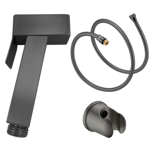 شطاف مربع ستانلس ستيل مع هوز ربل رمادي