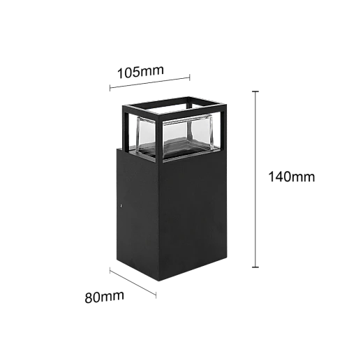  منتج كشاف جداري خارجي اسود GU10-9669/1GU10/BK