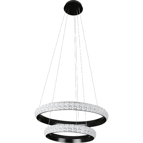 نجف مودرن مقاس 60*40 سم اسود لون الانارة اصفر 75 واط