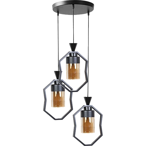 علاقي مودرن اسود E27*3