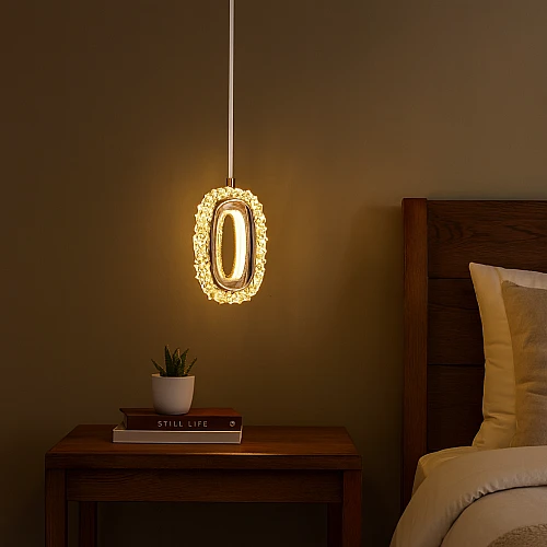 نجف مودرن ذهبي نيكل كروم لون الانارة 3 اضاءات 5 واط مفرد