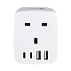 صورة توصيلة قابس جداري توفل ذكي أبيض بـ 4 منافذ USB و Type-C