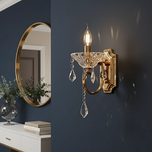 ابليك مودرن ذهبي + فضي E14*1