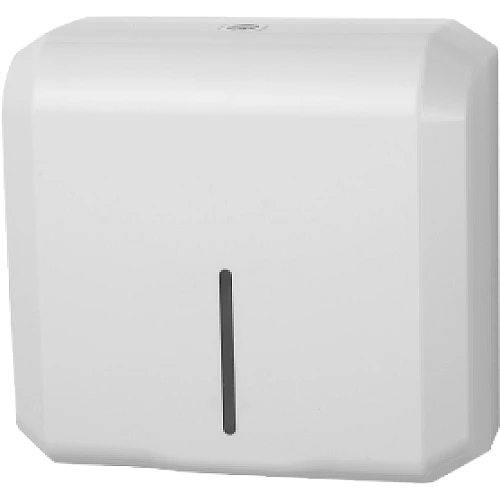 موزع مناديل وراقة مربع يدوي لون ابيض