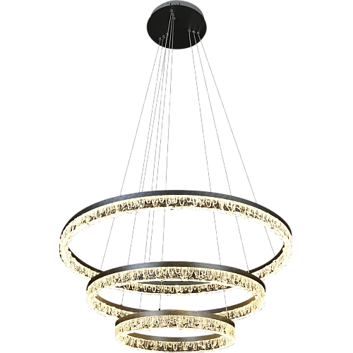 نجف مودرن قطر 40*60*80 سم فضي لون الانارة 3اضاءات 125 واط