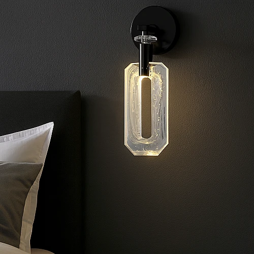 إضاءة حائط مودرن اسود لون الانارة 3اضاءات واط 3 مفرد