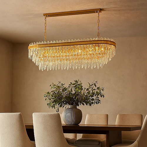 نجف مودرن ذهبي E14*14 قطر 80*35 سم