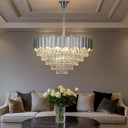 نجف مودرن فضي E14*15L مقاس 80 سم