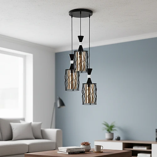 علاقي مودرن اسود E27*3