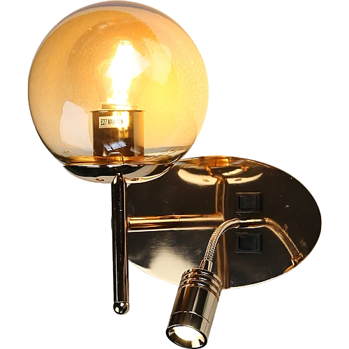 إضاءة ابليك حائط مودرن مفرد ذهبي E27*1L