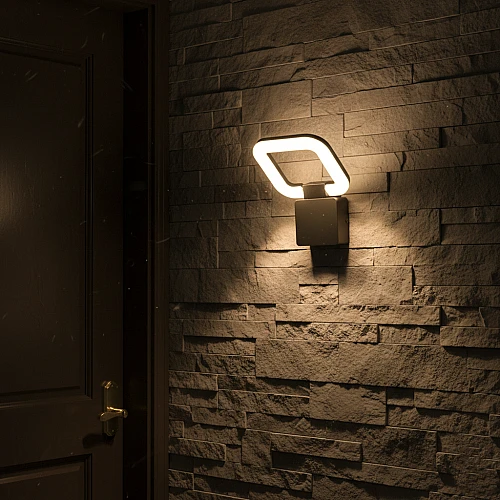 ابليك جداري خارجي اسود لون اصفر 18 واط