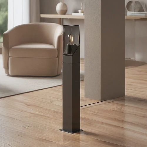 فانوس 60 سم اسود مع رمادي E27