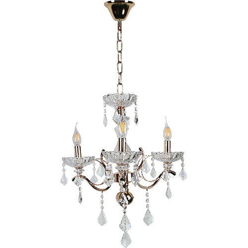 نجف مودرن شمعدان ذهبي + فضيE14*3