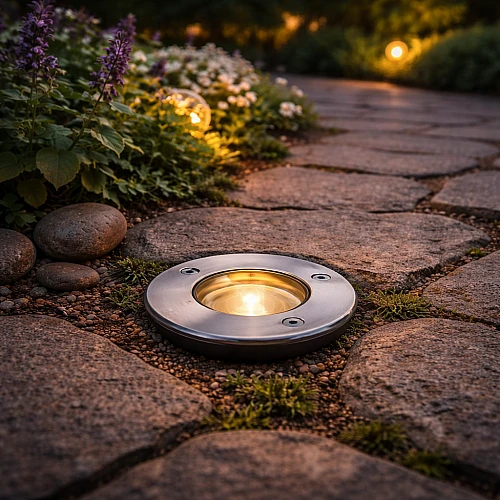 كشاف دفن ارضي غاطسة نوع لمبة GU10 مقاس 7 سم