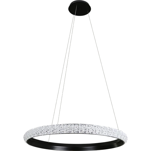 نجف مودرن اسود لون الانارة اصفر 60 واط قطر 800 ملم