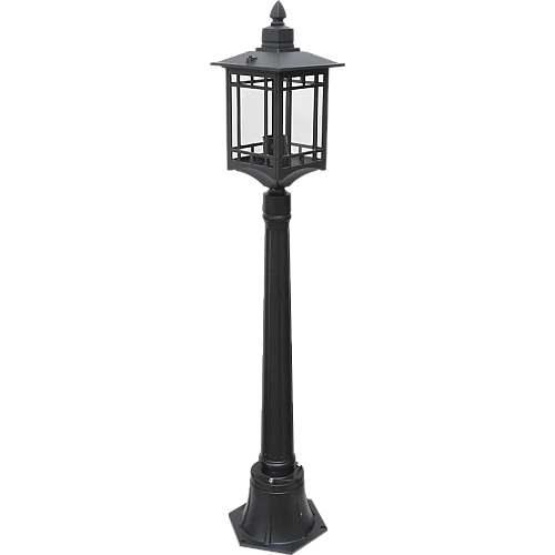 فانوس عمود 1 متر اسود مع شفاف