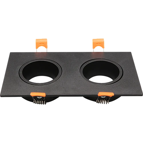 إطار جرم سبوت مجوز اسود + اسود بلاستيك متحرك مانع للتوهج 15/7 سم