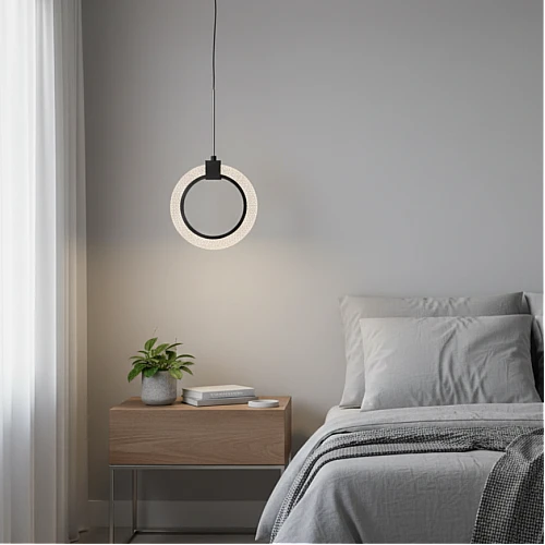 نجف مودرن اسود لون الانارة 3اضاءات 9 واط مفرد