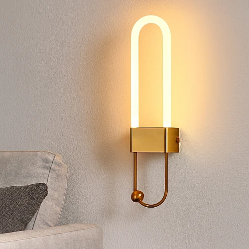 إضاءة ابليك حائط مودرن زيتي لون الانارة اصفر واط 9