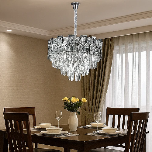 نجف مودرن فضي E14*5 مقاس 400 ملم